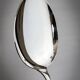 Serving spoon Christofle model America in silver-plated metal, design by Luc Lanel.