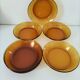 7 deep plates Duralex amber glass