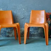 Bofinger BA1171 Chair Pair by Helmut Bätzner stackable in fibre of