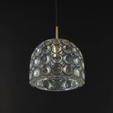 Iron and clear glass pendant from Limburg, Germany, 1960s.