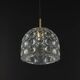 Iron and clear glass pendant from Limburg, Germany, 1960s.