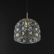 Iron and clear glass pendant from Limburg, Germany, 1960s.