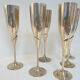 Set of 6 silver-plated champagne flutes – 1970s