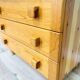 Brutalist pine chest of drawers, circa 1970