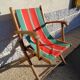 fauteuil pliant toile vintage
