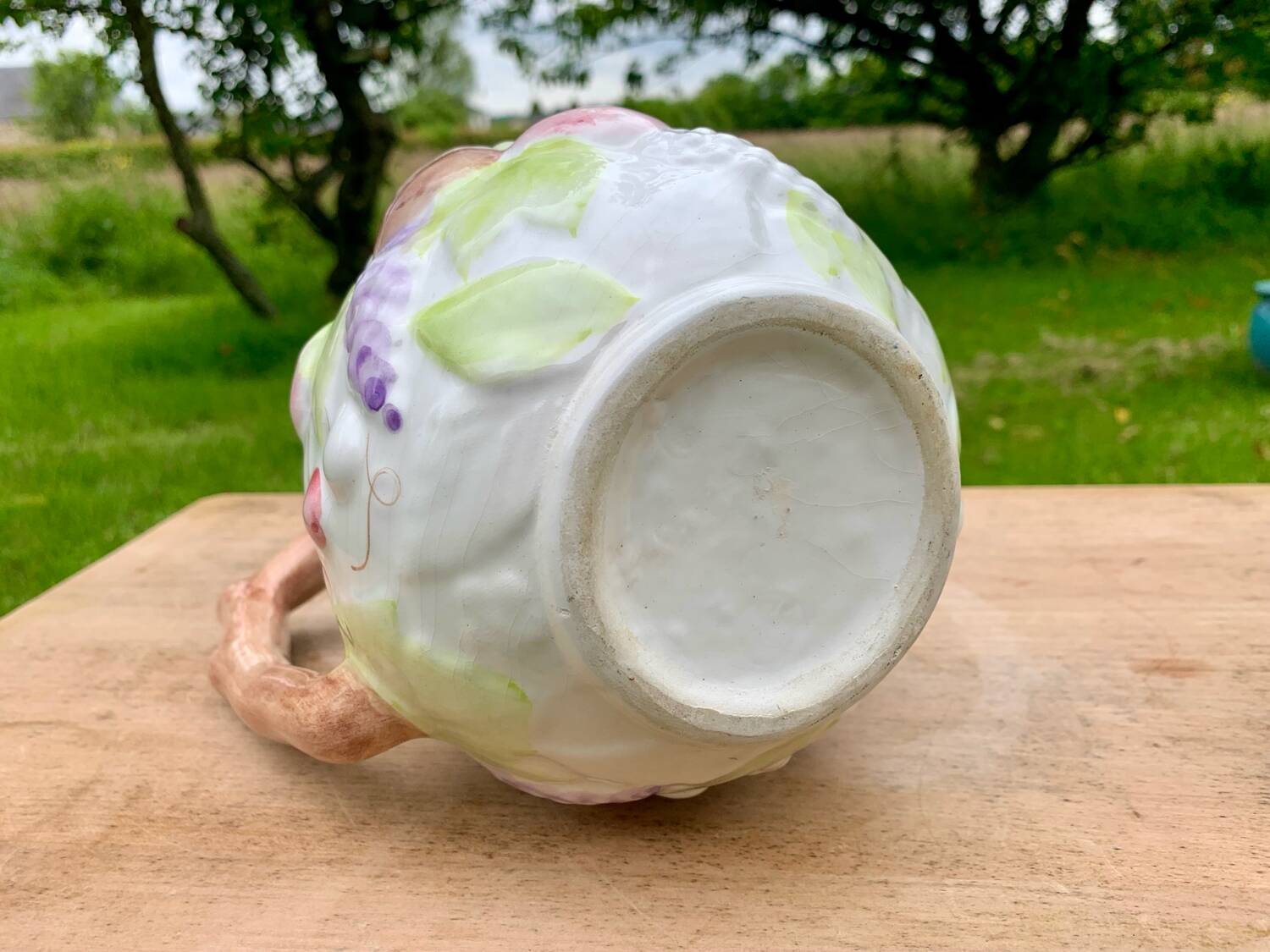 Vintage fruit flower slush water pitcher