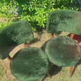 Fur chairs compass feet