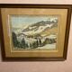 Watercolour by Jean Dorville " landscape in Megève