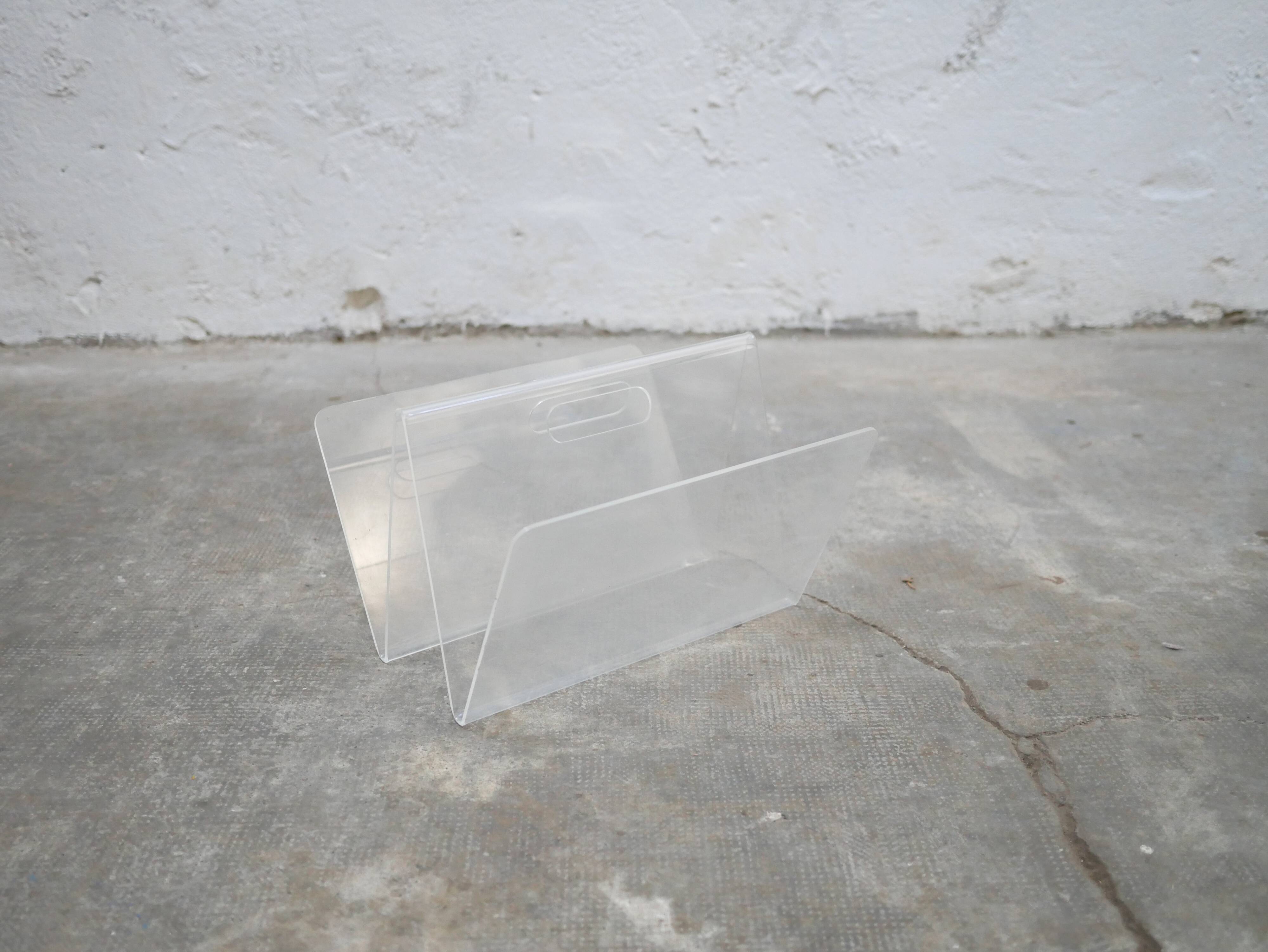 Vintage Plexiglas magazine holder