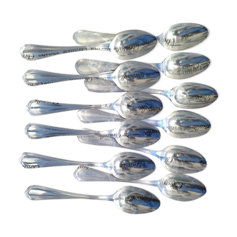 Set of 12 Christofle dessert spoons model Spatours