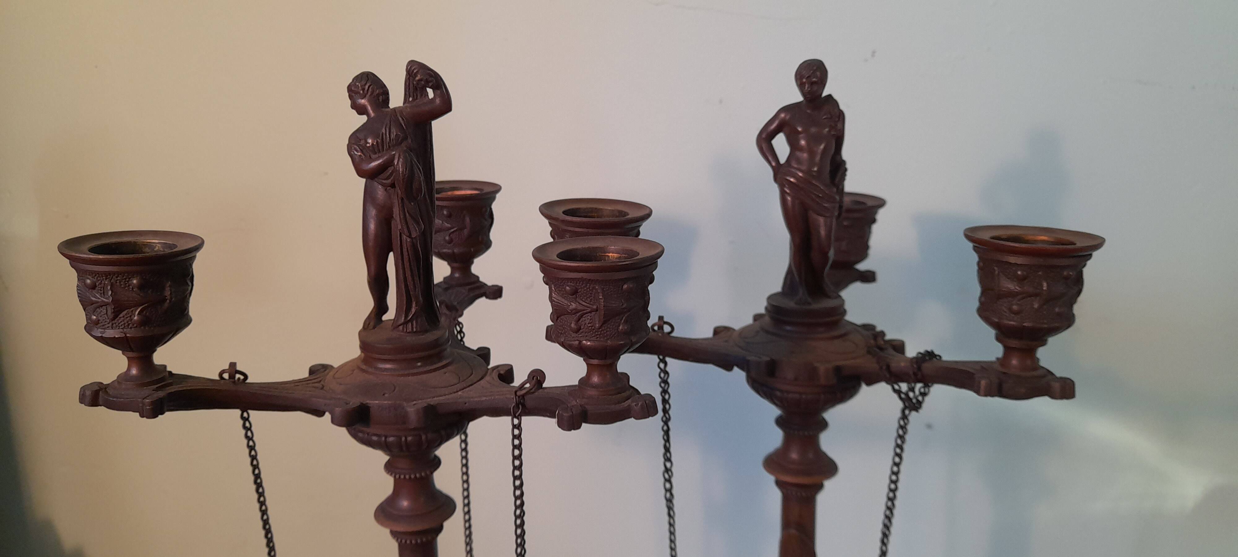 Napoleon III bronze candelabra