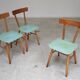 Set of 3 Czech TON Bystrice "Thonet" chairs, made of wood, 1960.