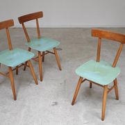 Set of 3 Czech TON Bystrice "Thonet" chairs, made of wood, 1960.