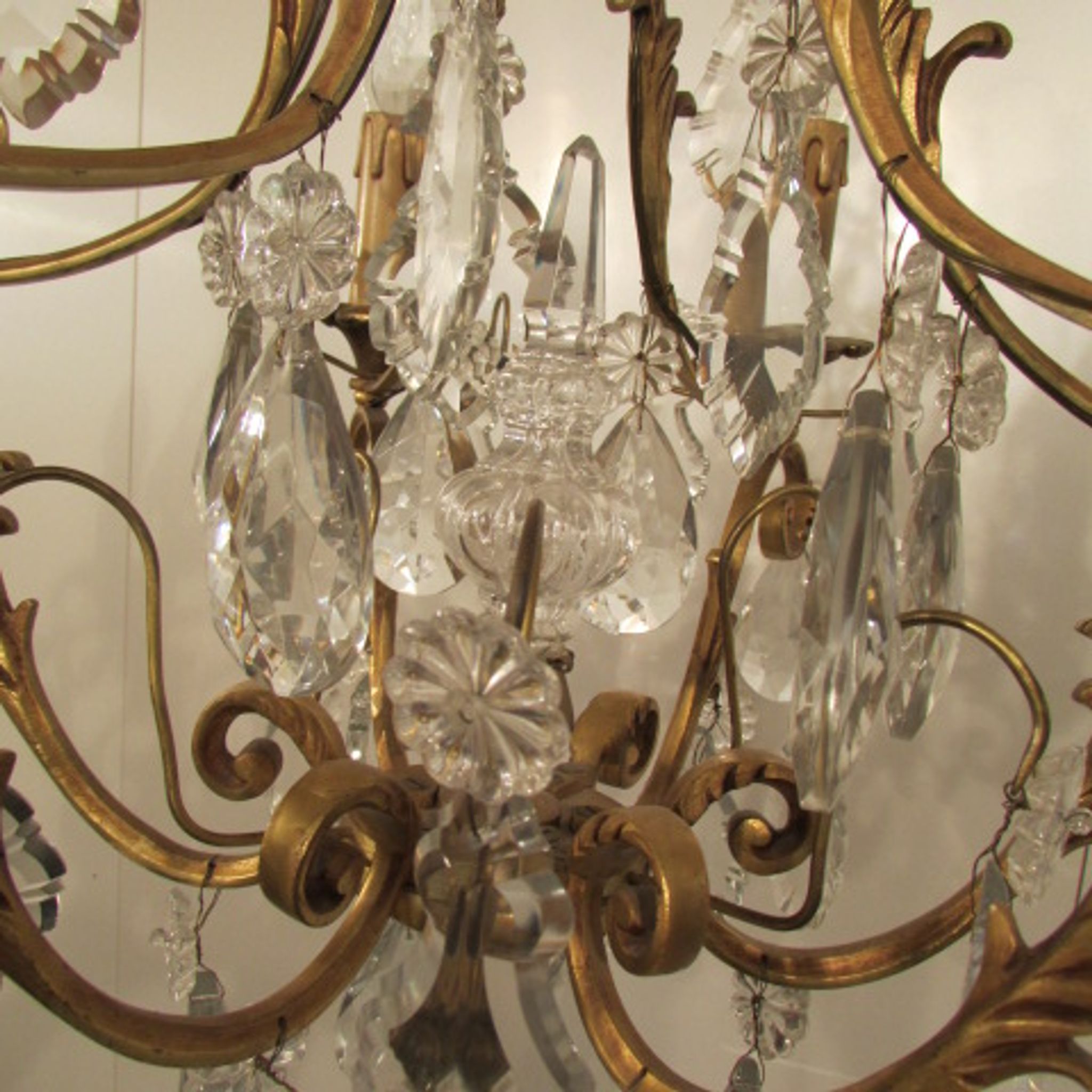 Bronze chandelier with tassels Louis XV, Louis XVI