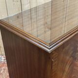 1950s Chippendale Mahogany Sideboard with Glass Top