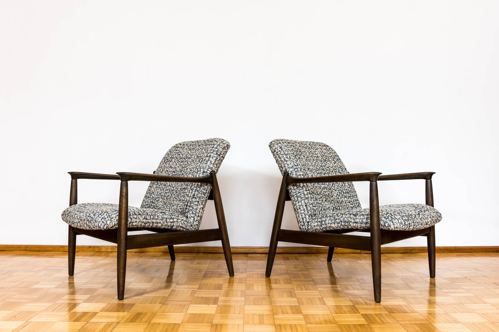 Customizable Blue Armchairs By Edmund Homa, 1960s