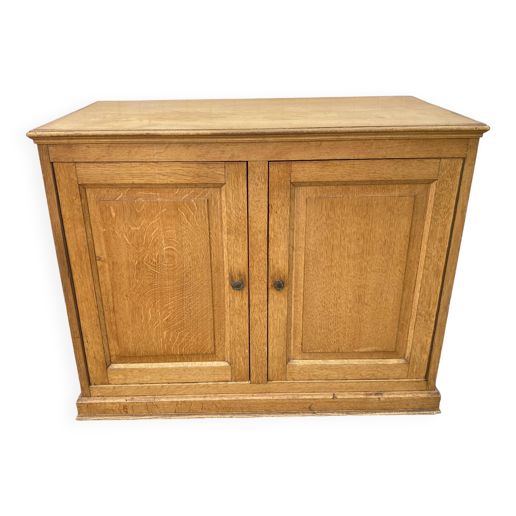 2-door storage unit in oak and oak veneer 50
