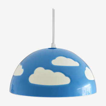 Suspension IKEA vintage bleue à nuages