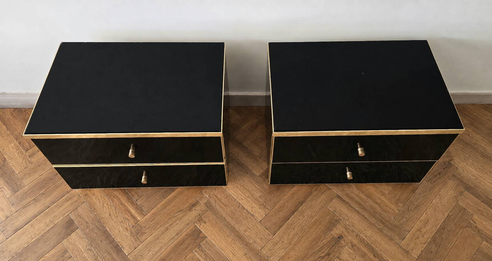 Pair of bedside tables Maison Roméo Paris by Jean-Claude Mahey, 1970s