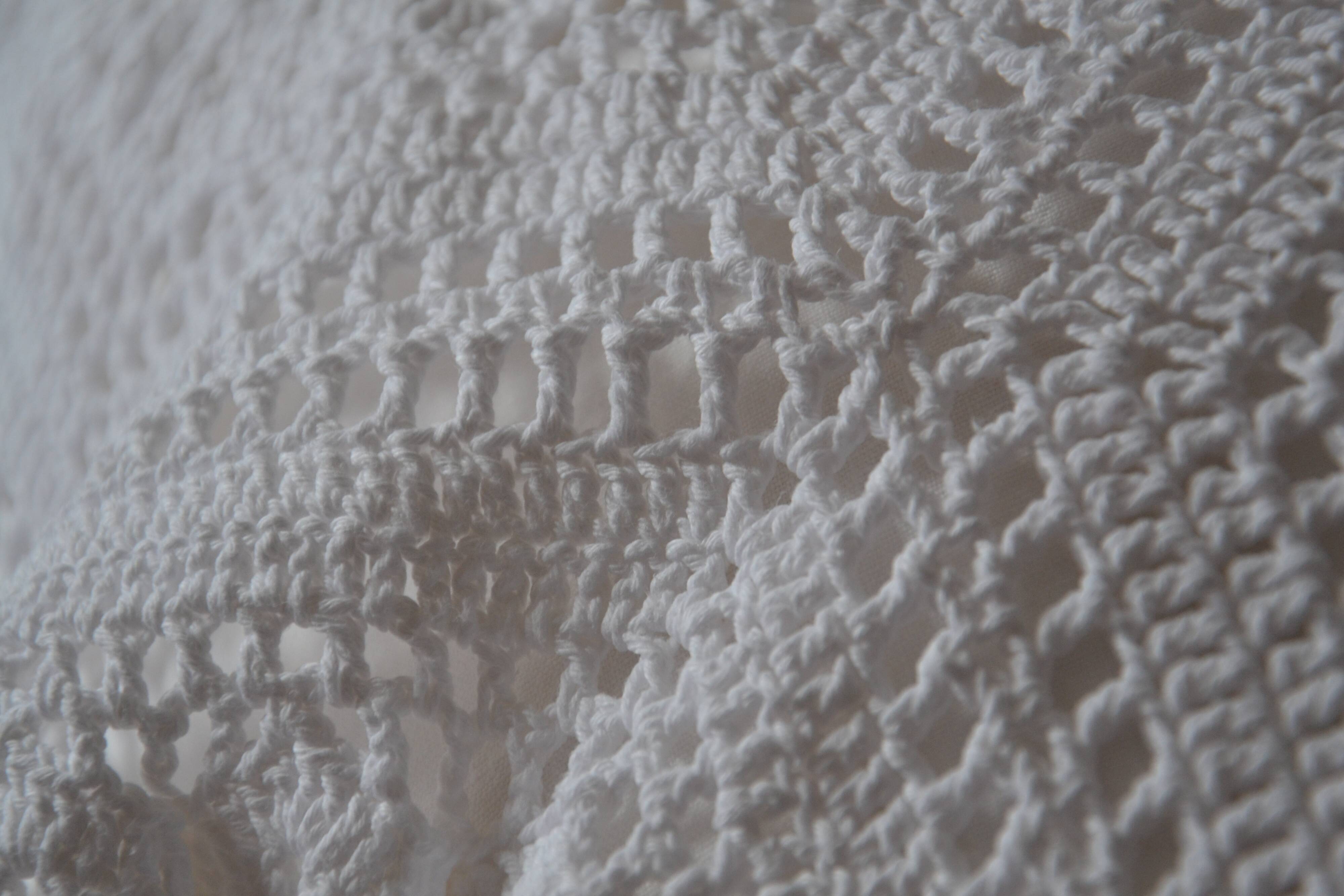 White crochet bedspread