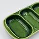 Vintage green ceramic aperitif plate from the 1970s.