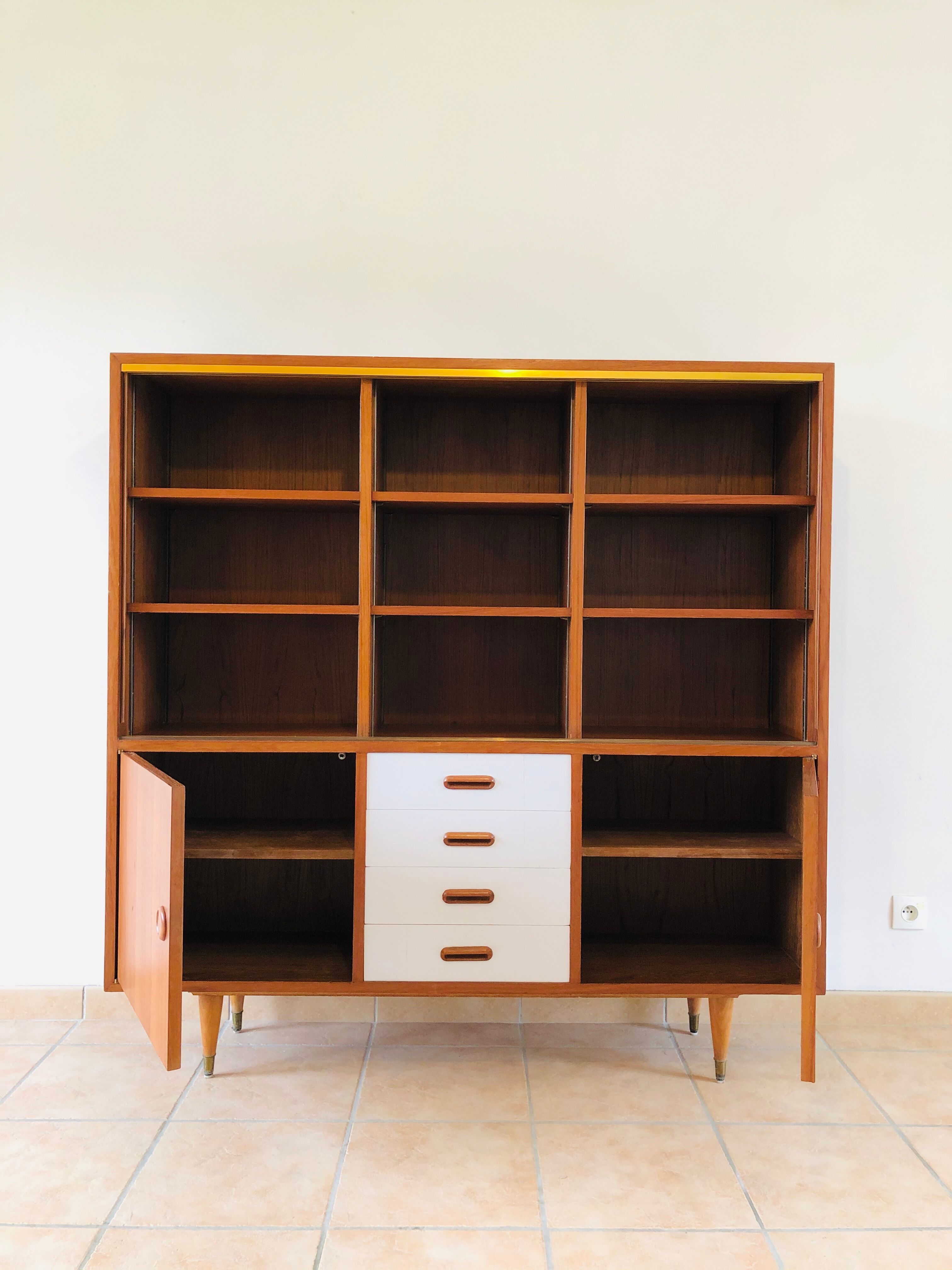 Scandinavian teak library 1960