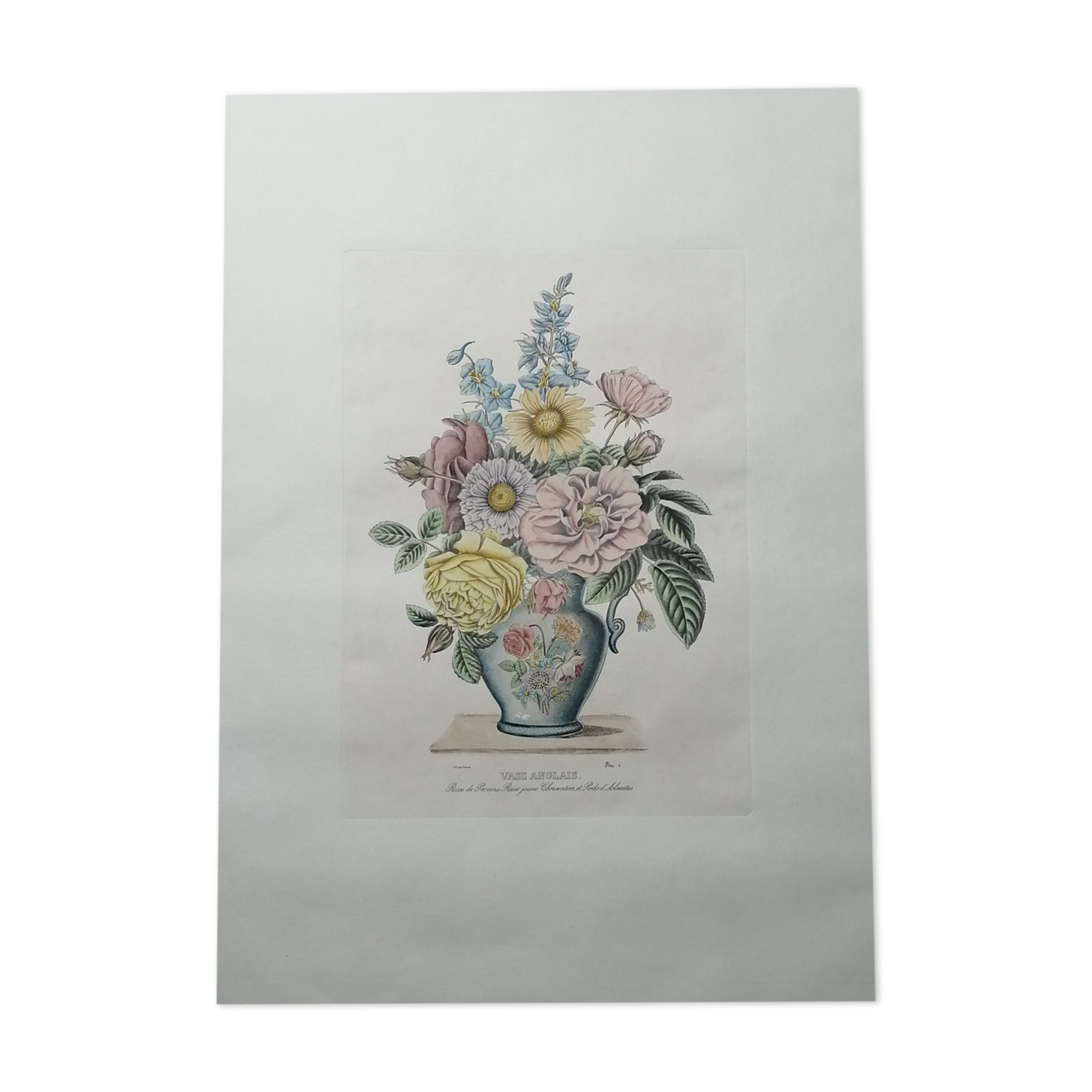 Lithograph by prévost english vase