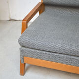 Sofa bed grey compass feet, 1960