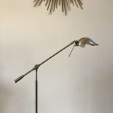 Lampadaire en alu brossé pivotant années 70