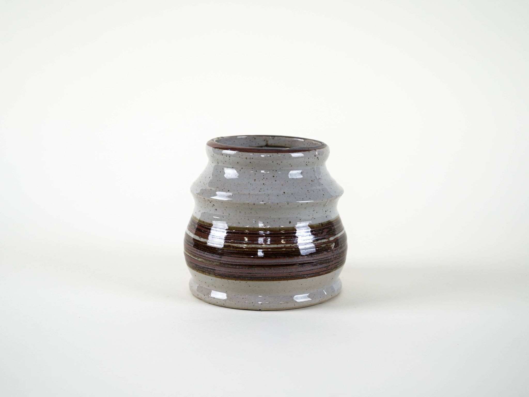 Grey ceramic vase, Danish design, 1960s, made in Denmark