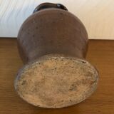 Brown ceramic stoneware pitcher / jug