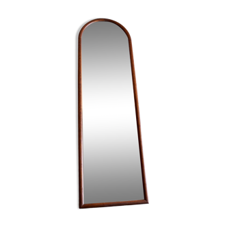 Grand miroir mural en bois vintage