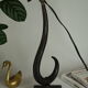 Vintage French brutalist iron lamp base