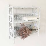 Vintage wicker shelf