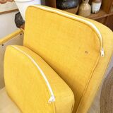 Mustard yellow Scandinavian armchair, 1950