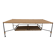 Table basse vintage en rotin et métal