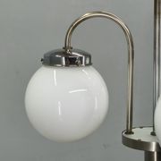 1930s Czech Art Deco Chandelier with Three Opaline Glass Globes