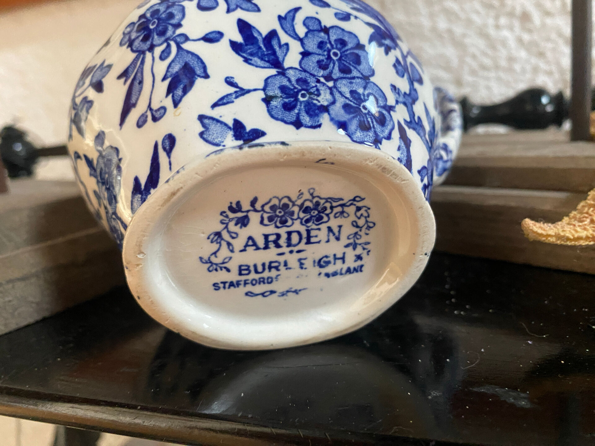 English cream jug stamped Burleigh