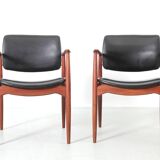 Pair of Scandinavian teak armchairs, model 66