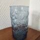 Blue glass with fruit relief decoration