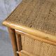 Buffet - Chest of drawers in woven rattan and vintage natural bamboo