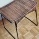 Raoul Guys stool for Airborne in wicker and lacquered steel 50s