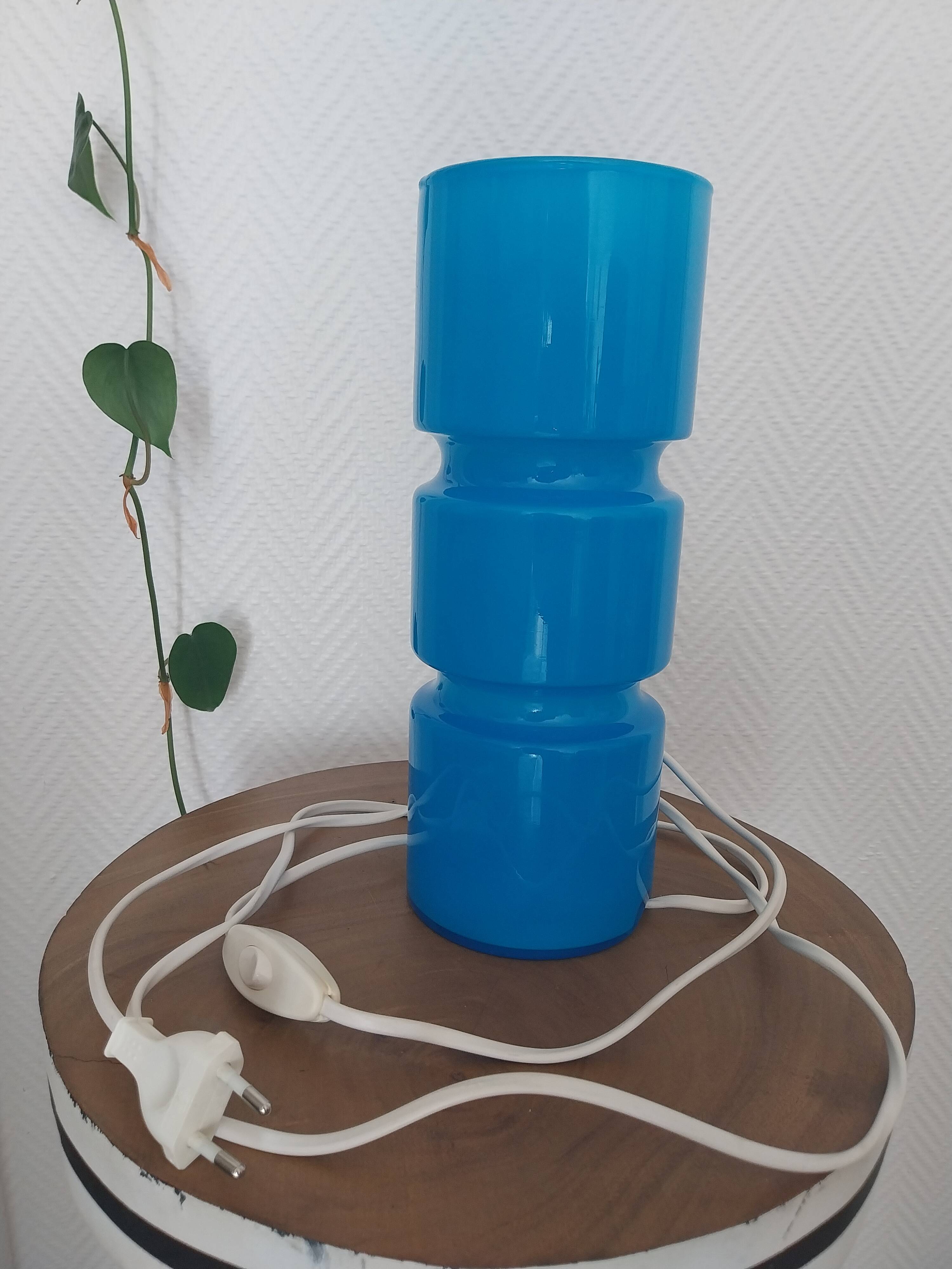 Blue FITZ lamp - Habitat brand 1990 - sold in original packaging.