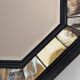 Brass and horn octagonal mirror with horn by Anthony Redmile, UK ca. 1980