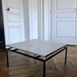 1950s coffee table in marble and metal