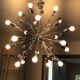 Sputnik XXL chandelier of the 60s-70s chrome metal 20 lamps