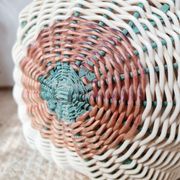 Old wicker basket bag - folk art