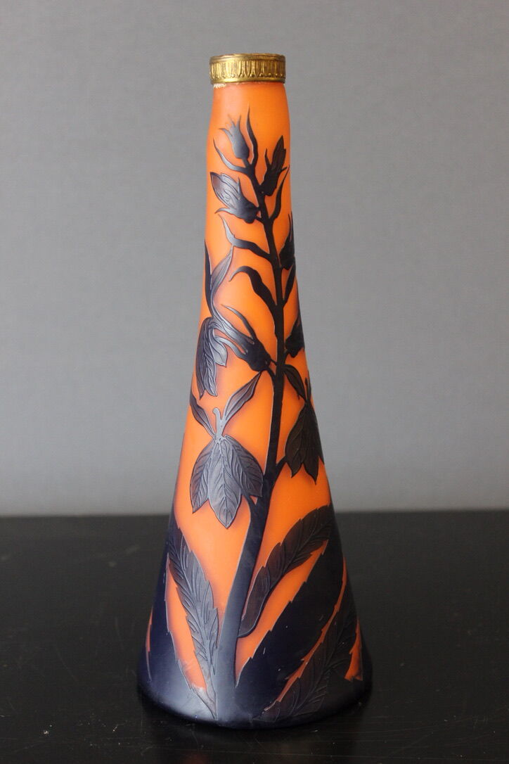Glass paste vase by Richard circa 1920