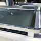 Plateau moderniste aluminium et verre fumé gris