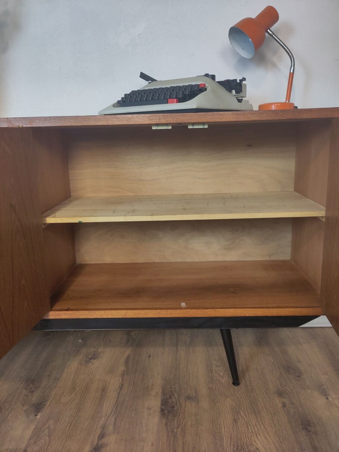 Scandinavian teak and metal sideboard